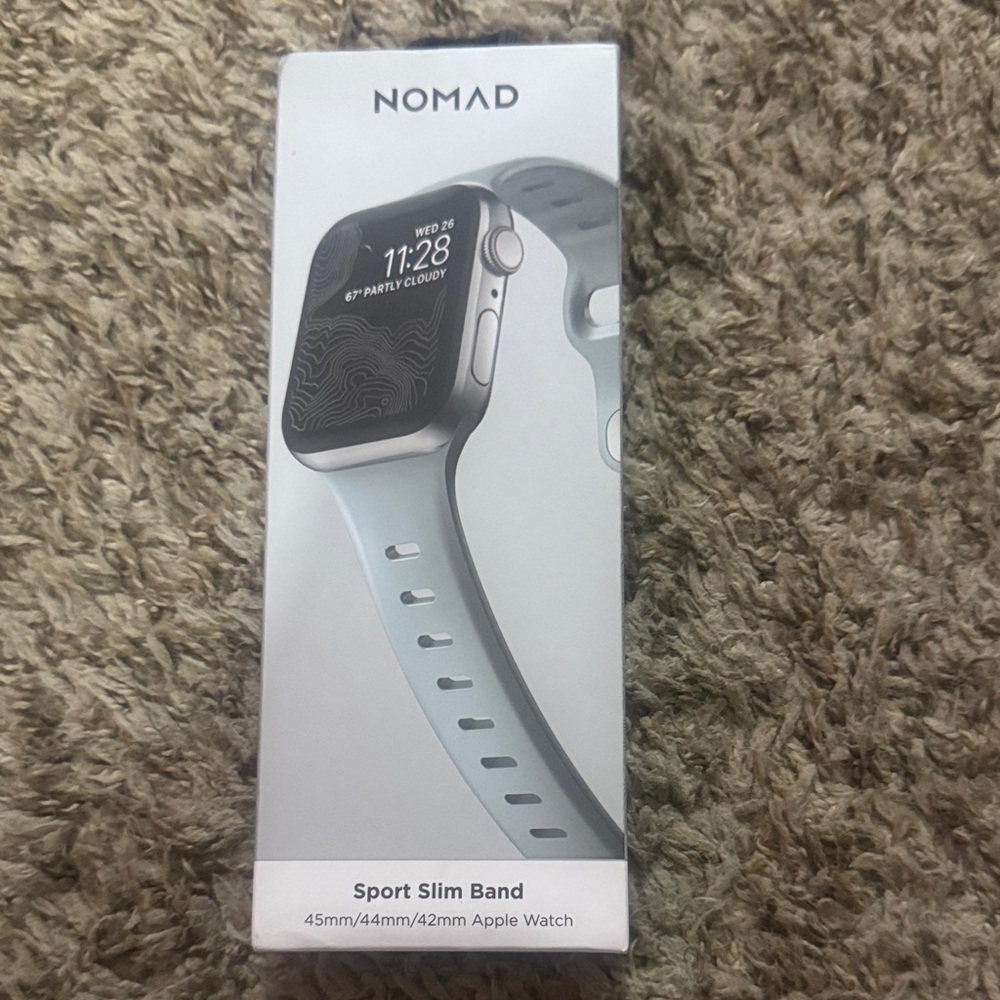 Nomad Sport Slim Band for Apple Watch - Silver and White